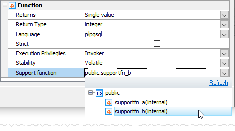 Function editor: Planner support function