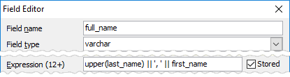 Create a stored generated column
