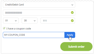 Your cart with discount